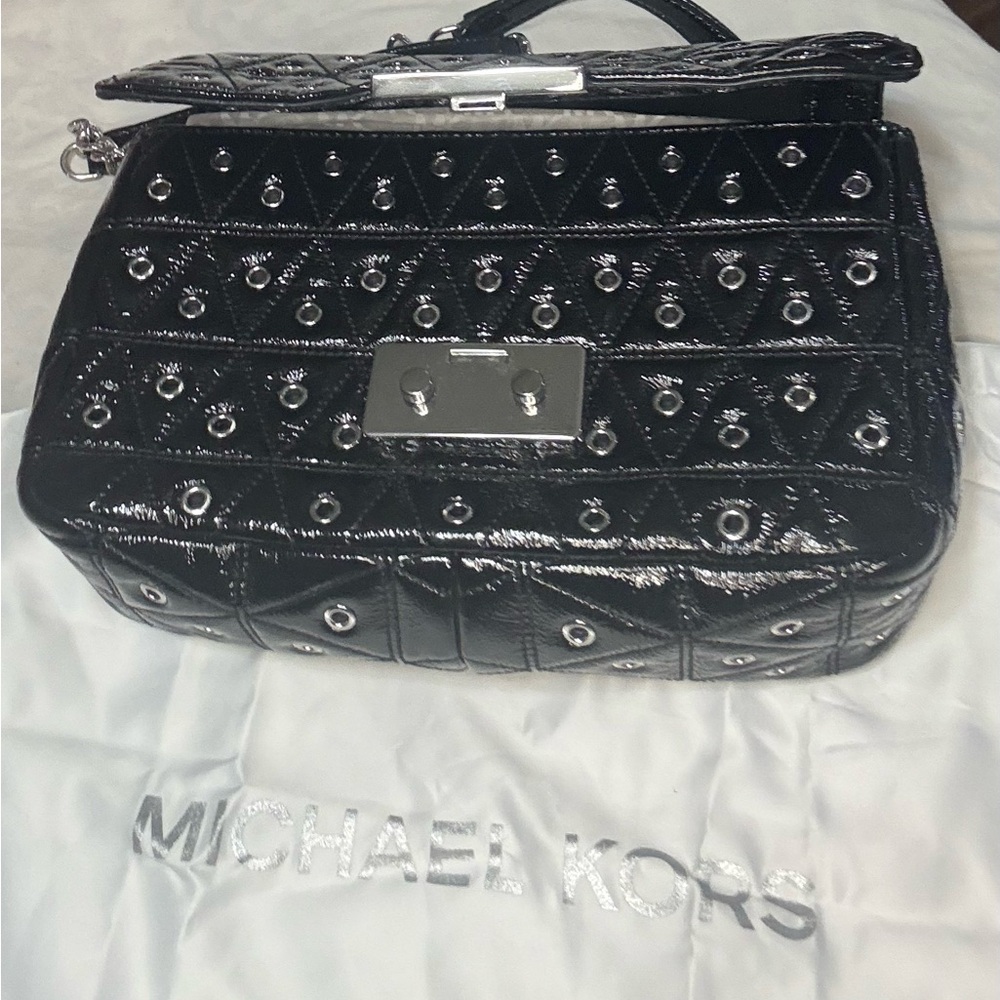 Michael Kors Black and Silver Women's Bag - Picture 11 of 14